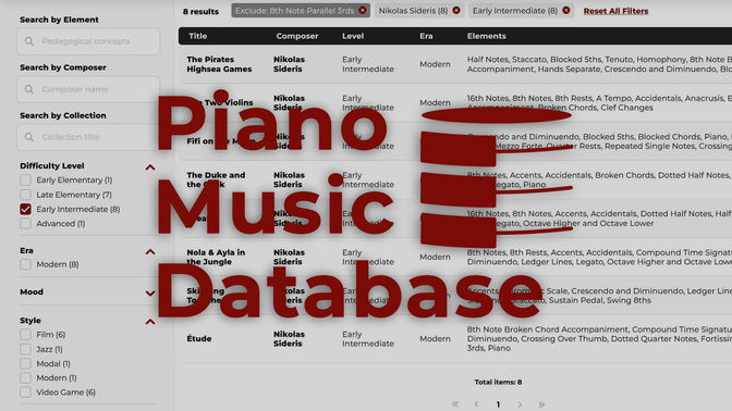 Piano Music Database